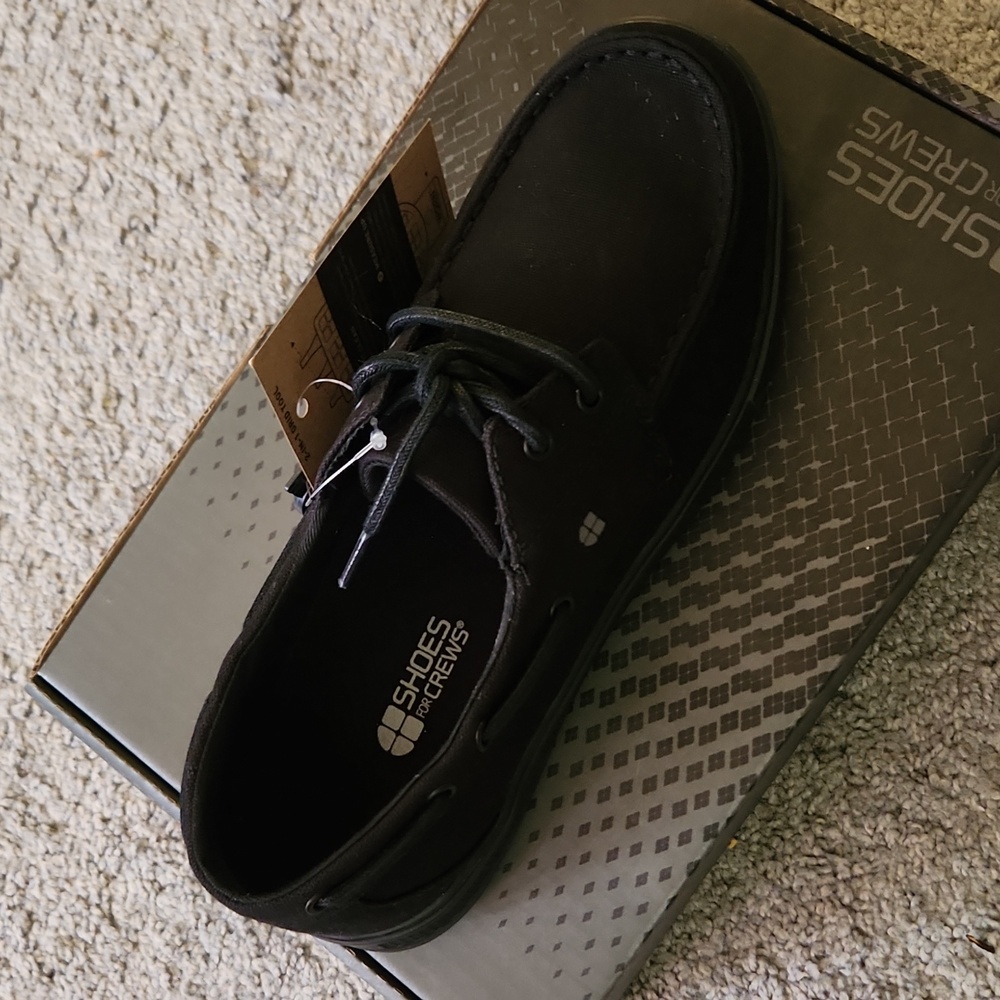 Shoes For Crews Women's Milano Canvas Boat Shoes Black Size US9.5 - EU 41